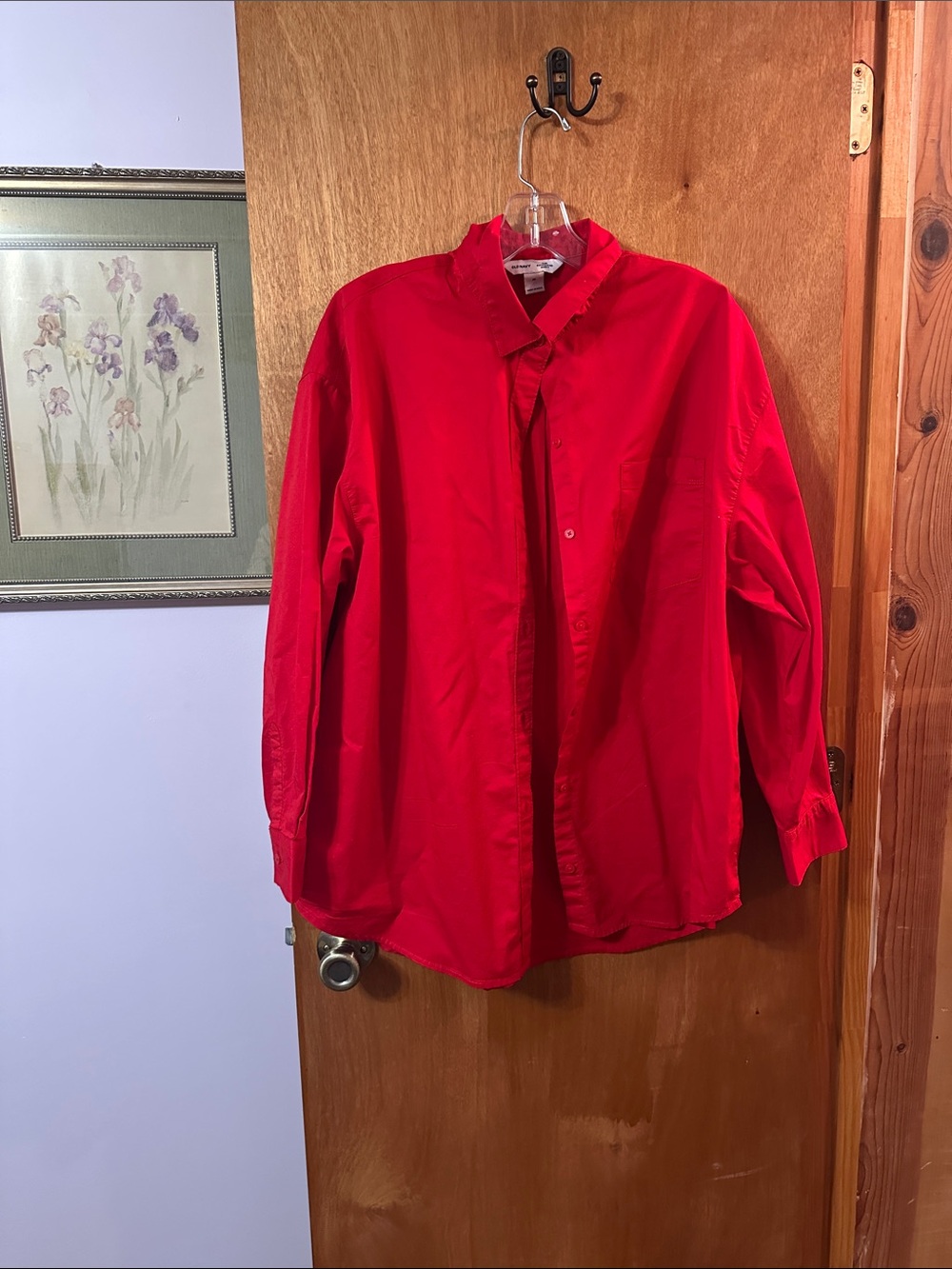Old Navy Red Button-Up Shirt